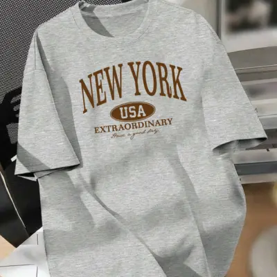 Drop Shoulder Printed T-Shirt