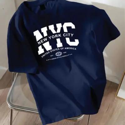 Drop Shoulder Printed T-Shirt