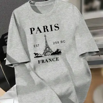 Drop Shoulder Printed T-Shirt