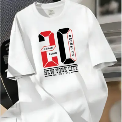 Drop Shoulder Printed T-Shirt