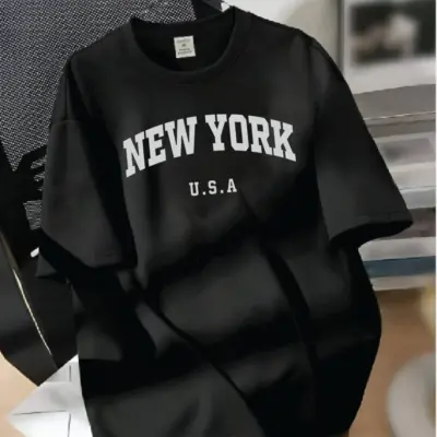 Drop Shoulder Printed T-Shirt