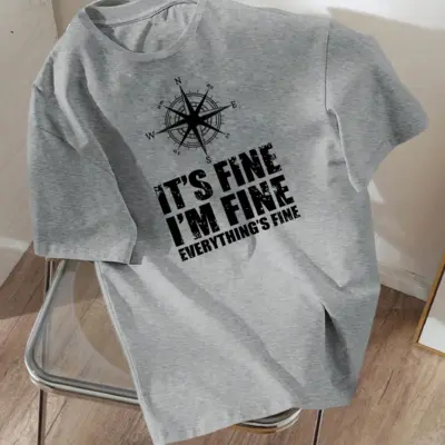 Drop Shoulder Printed T-Shirt