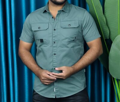 Unique Kaizer Cotton Double Pocket  Half Shirt