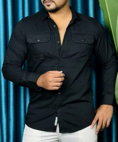 Unique Kaizer Cotton Double Pocket  Half Shirt