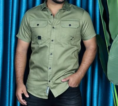 Unique Kaizer Cotton Double Pocket  Half Shirt
