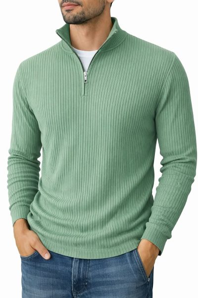 Zipper Full Sleeve Thermal  T-shirt