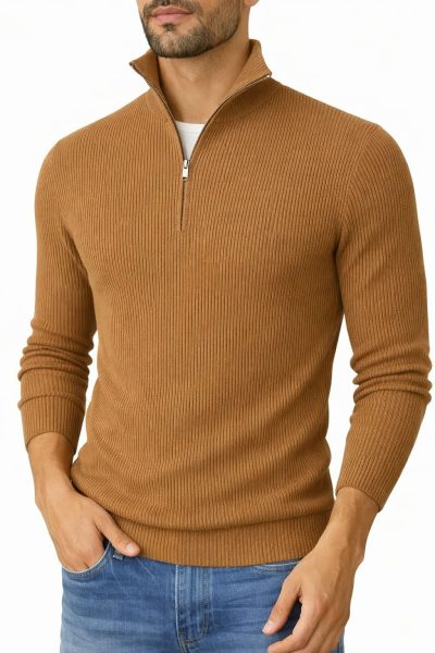 Zipper Full Sleeve Thermal  T-shirt