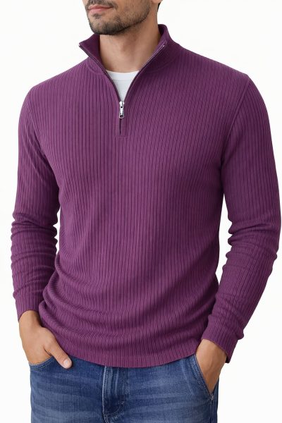 Zipper Full Sleeve Thermal  T-shirt