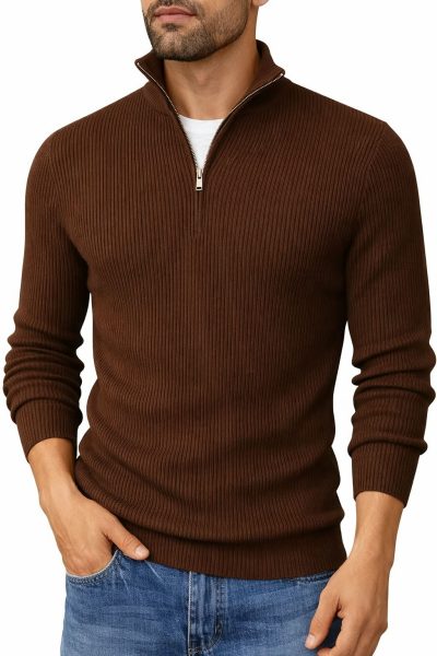 Zipper Full Sleeve Thermal  T-shirt
