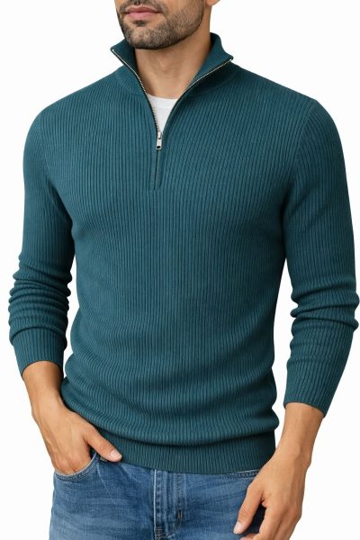 Zipper Full Sleeve Thermal  T-shirt